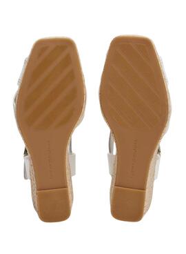 Sandalen Tommy Hilfiger Monogramm weiß für Damen