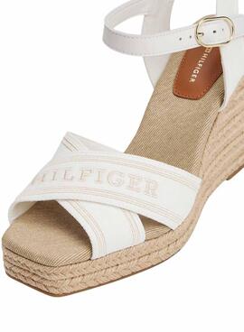 Sandalen Tommy Hilfiger Monogramm weiß für Damen