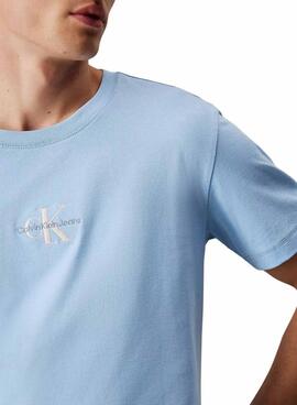 T-shirt Calvin Klein Jeans Monolog blau für Herren