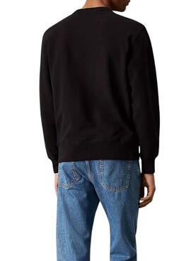 Sweatshirt Calvin Klein Jeans Woven Label in Schwarz für Männer.