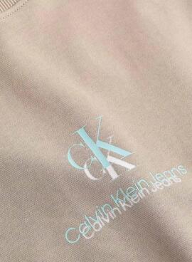 Sweatshirt Calvin Klein Jeans Shadow Logo beige für Herren.
