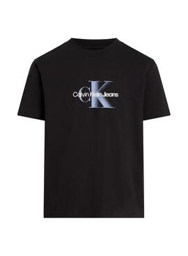 T-Shirt Calvin Klein Jeans Monologo schwarz für Herren