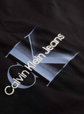 T-Shirt Calvin Klein Jeans Monologo schwarz für Herren
