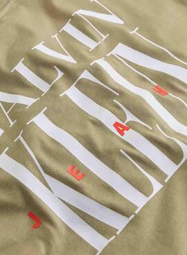 T-Shirt Calvin Klein Jeans Serif beige für Herren.