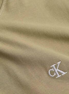 T-Shirt Calvin Klein Jeans Serif beige für Herren.