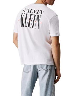 T-Shirt Calvin Klein Jeans Serif weiß für Herren