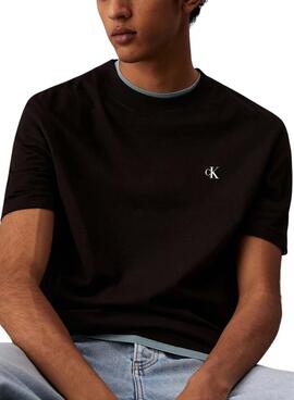T-Shirt Calvin Klein Jeans Painted Schwarz für Herren.