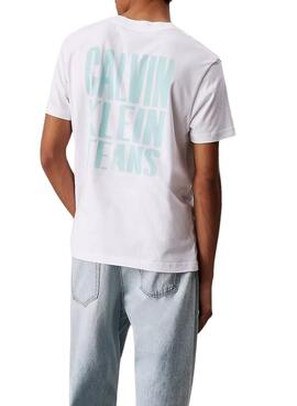 T-shirt Calvin Klein Jeans Painted weiß für Herren.