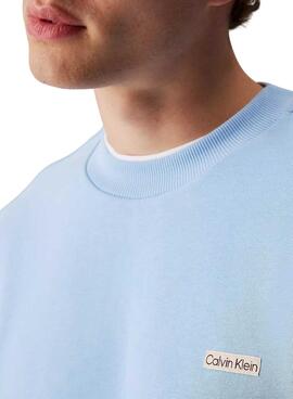 Sweatshirt Calvin Klein Jeans Label blau für Herren
