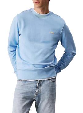 Sweatshirt Calvin Klein Jeans Label blau für Herren