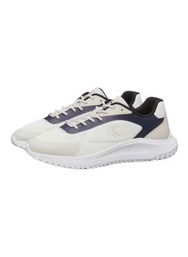 Sneaker Calvin Klein Jeans Eva Runner in Weiß und Blau für Heren.