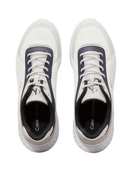 Sneaker Calvin Klein Jeans Eva Runner in Weiß und Blau für Heren.