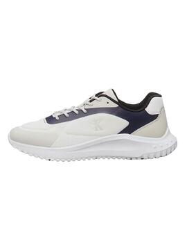 Sneaker Calvin Klein Jeans Eva Runner in Weiß und Blau für Heren.