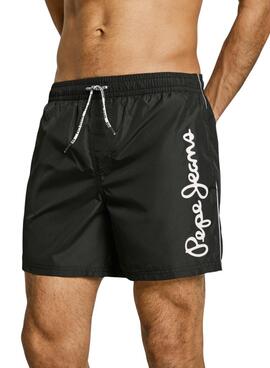 Schwarzer Badeanzug Pepe Jeans Logo für Herren.