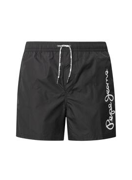 Schwarzer Badeanzug Pepe Jeans Logo für Herren.