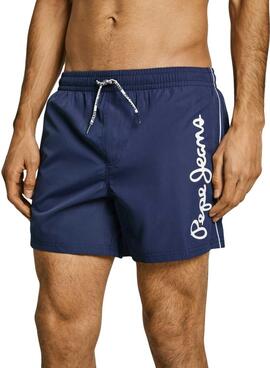 Badeshorts Pepe Jeans Logo in Marineblau für Herren