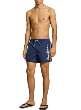 Badeshorts Pepe Jeans Logo in Marineblau für Herren