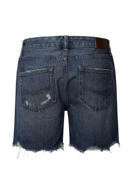 Bermudas Pepe Jeans in dunklem, verwaschenem Denim für Damen
