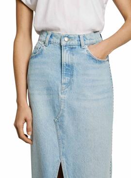Rock Pepe Jeans Stud hellblaue Jeans für Damen.