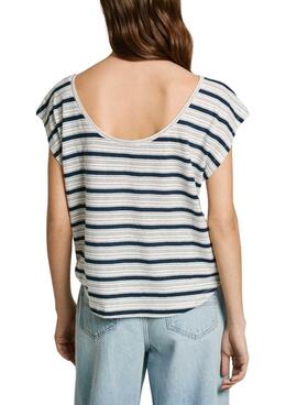 T-shirt Pepe Jeans Vanessa in Blau für Damen.