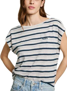 T-shirt Pepe Jeans Vanessa in Blau für Damen.