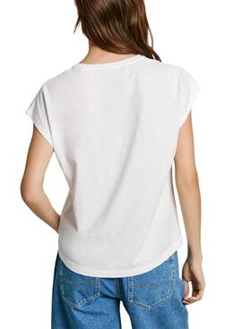 T-shirt Pepe Jeans Viti weiß für Damen