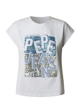 T-shirt Pepe Jeans Viti weiß für Damen