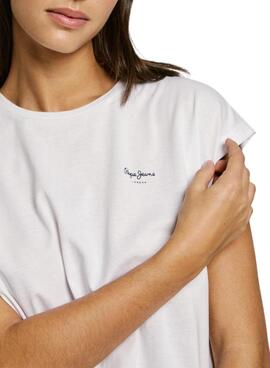 T-Shirt Pepe Jeans Blooma weiß für Damen