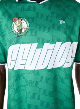 T-shirt New Era Boston Celtics NBA Soccer grün für Herren.