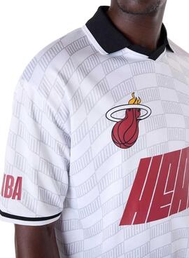 T-Shirt New Era Miami Heat NBA Soccer weiß für Herren