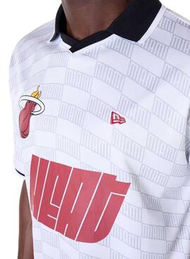 T-Shirt New Era Miami Heat NBA Soccer weiß für Herren
