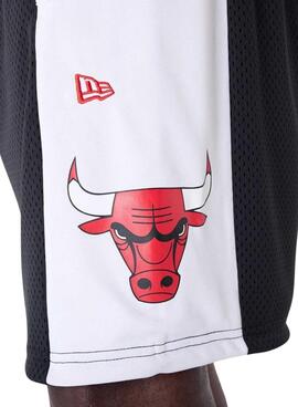 Kurze Hose New Era Chicago Bulls NBA Graphic Mesh Schwarz für Herren