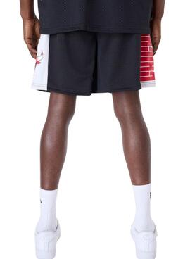 Kurze Hose New Era Chicago Bulls NBA Graphic Mesh Schwarz für Herren