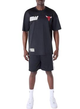 Kurze Hose New Era Chicago Bulls NBA Graphic Mesh Schwarz für Herren