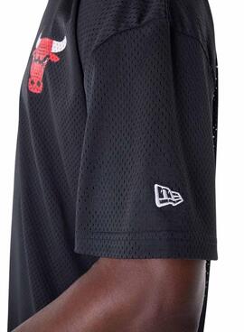 T-Shirt New Era Chicago Bulls NBA Mesh Schwarz für Herren
