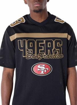 T-Shirt New Era San Francisco 49ers NFL Mesh schwarz für Herren