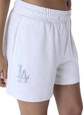 Kurze Hose New Era LA Dodgers Essential grau für Damen