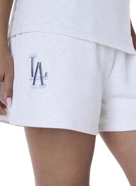 Kurze Hose New Era LA Dodgers Essential grau für Damen
