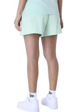 Kurze Hose New Era LA Dodgers Essential in Grün für Damen.