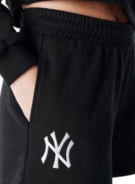Kurze Hose New Era New York Yankees Essential schwarz für Damen