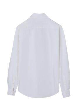 Hemd Silbon Oxford gelbe und weiße Streifen für Herren