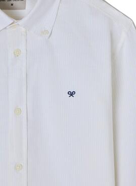 Hemd Silbon Oxford gelbe und weiße Streifen für Herren