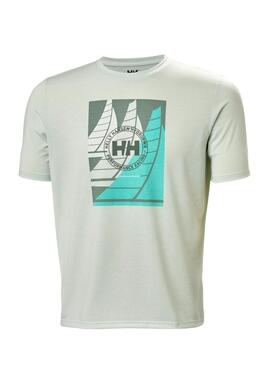 T-shirt Helly Hansen Race grün für Herren.