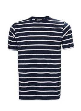 T-Shirt Helly Hansen Newport Marineblau und Weiß für Herren
