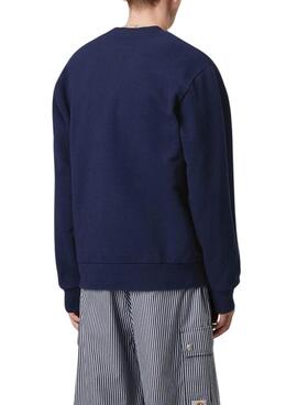 Sudadera Carhartt Script blau für Herren