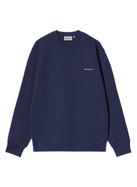 Sudadera Carhartt Script blau für Herren