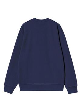 Sudadera Carhartt Script blau für Herren