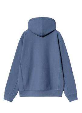 Sudadera Carhartt American Script blau für Herren