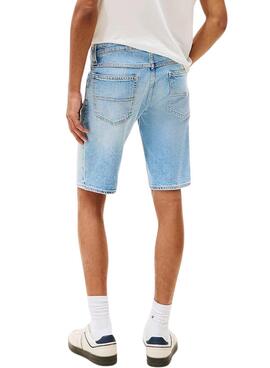 Bermudas Tommy Jeans Ronnie in hellblauem Denim für Herren.