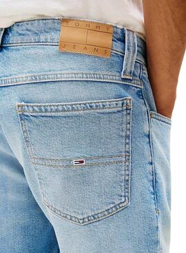 Bermudas Tommy Jeans Ronnie in hellblauem Denim für Herren.